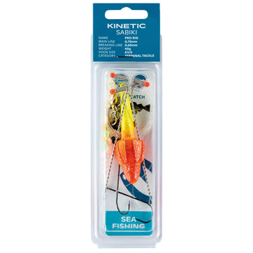 Kinetic Sabiki Pro fladfisk gul/rød