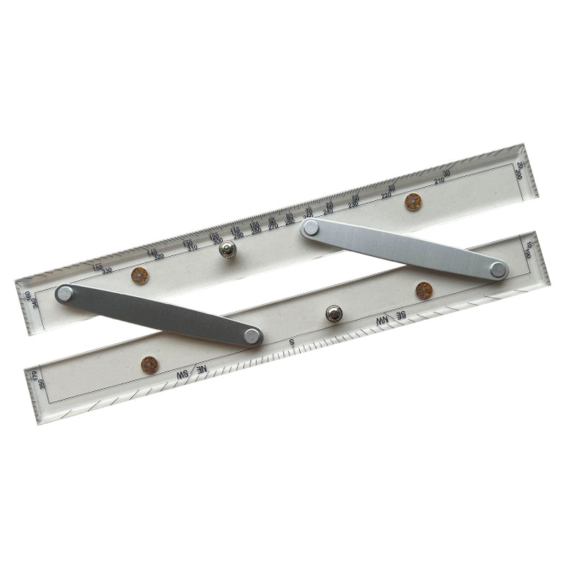 Parallellineal med aluminiumsbeslag