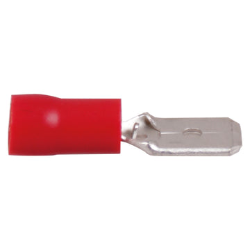 Fladstik han rød 6.4 x 0.8 mm, 10 stk
