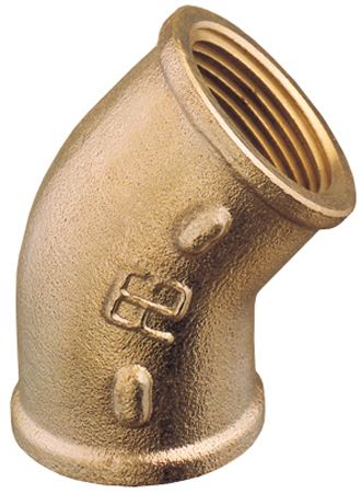 Guidi slangestudse 45° indv. gevind messing 1 1/2"