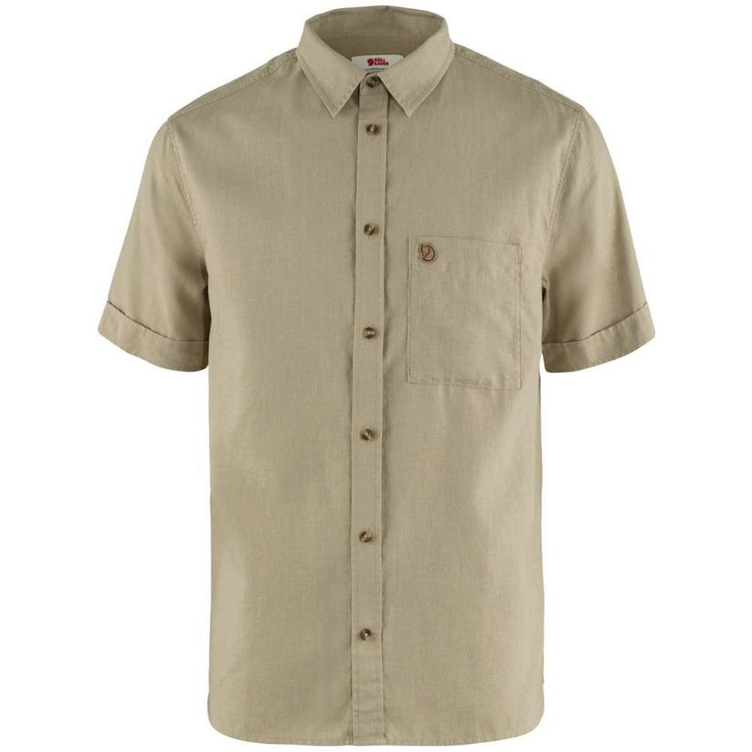 Fjällräven M Övik Travel Shirt SS Sand Stone