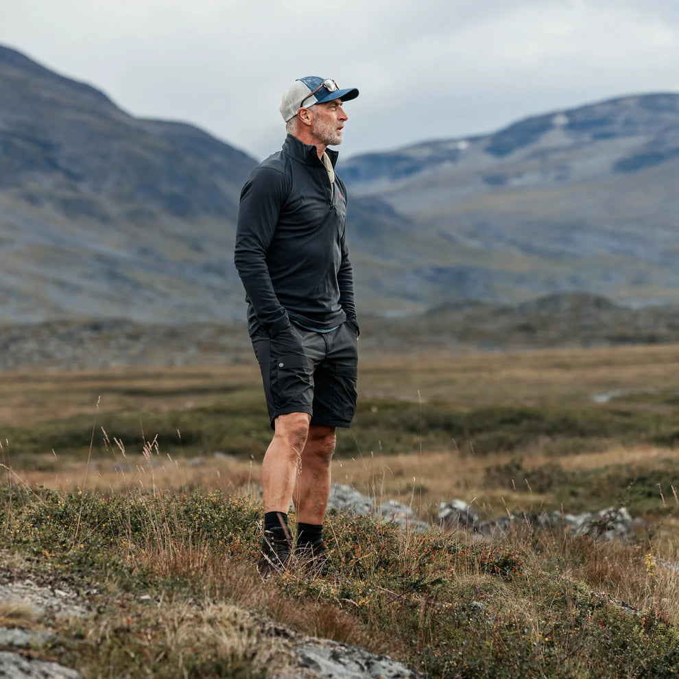 Fjällräven M Abisko Hybrid Trail Shorts Black