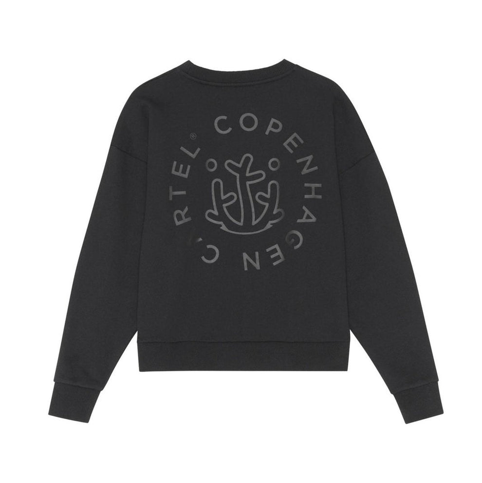 Copenhagen Cartel W Ocean Weed Crop Sweat Nero