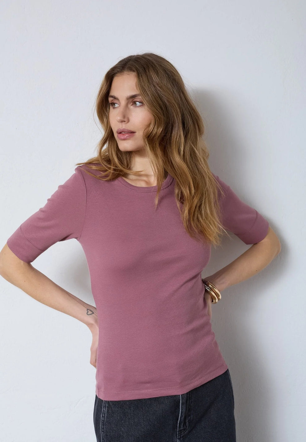 Co´Couture Grannycc Ss Tee Old Rose