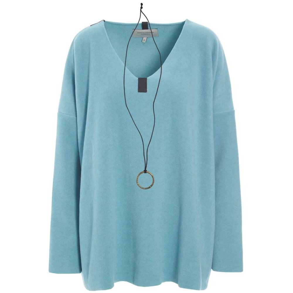 Henriette Steffensen W Sweater Med V-Hals Salvie