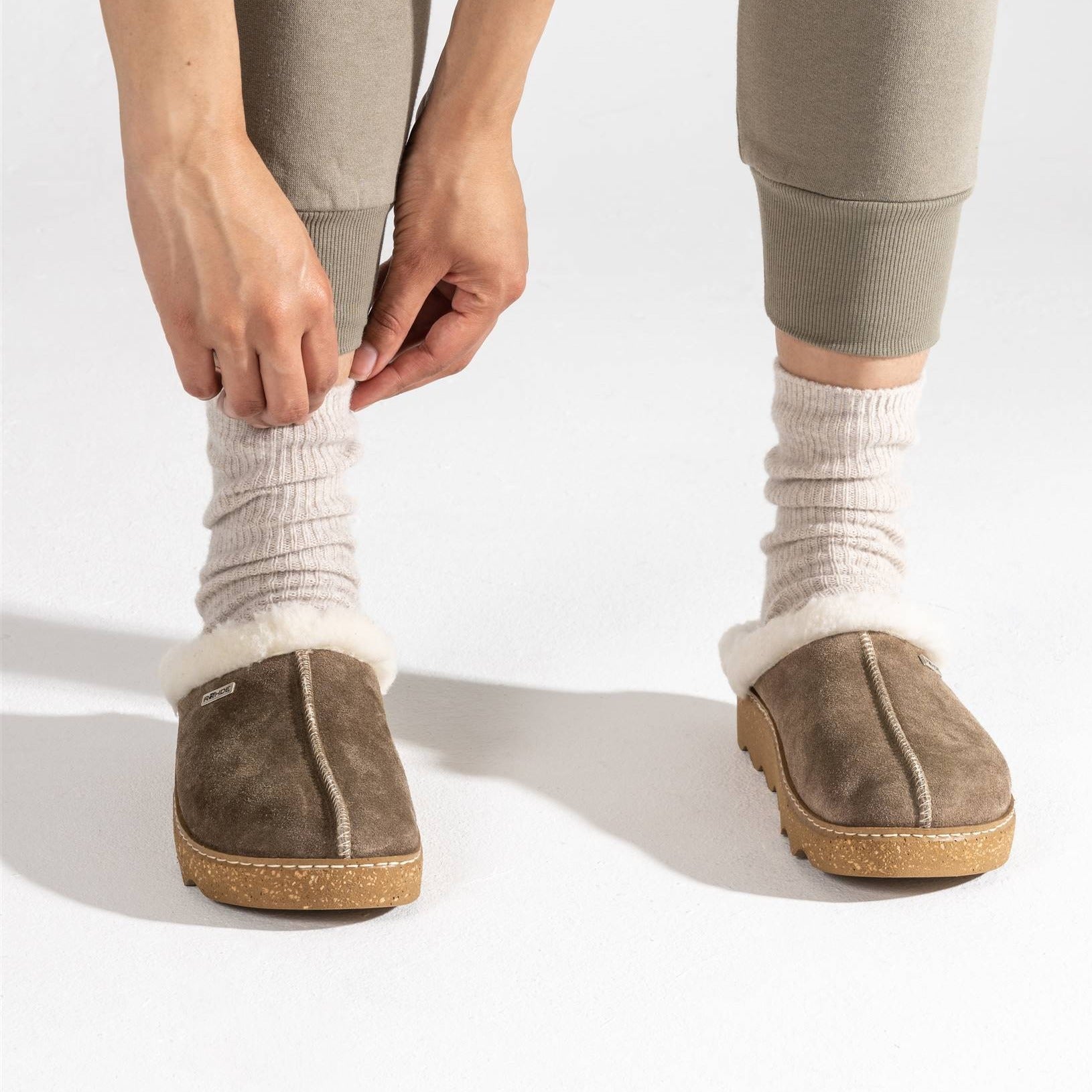 Rohde W Velour Hjemmesko Earth