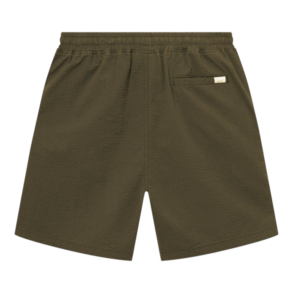 Forét Hush Seersucker Shorts Army