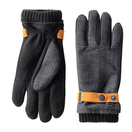 Camel Active M Gloves with Strap Black Grey