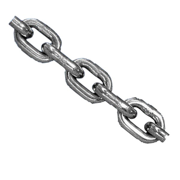 Kæde blank/sort kortleddet