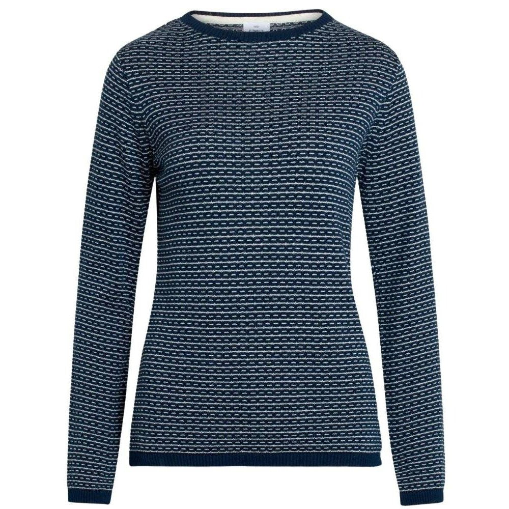 Klitmøller W Silje Knit Striktrøje Navy/Cream