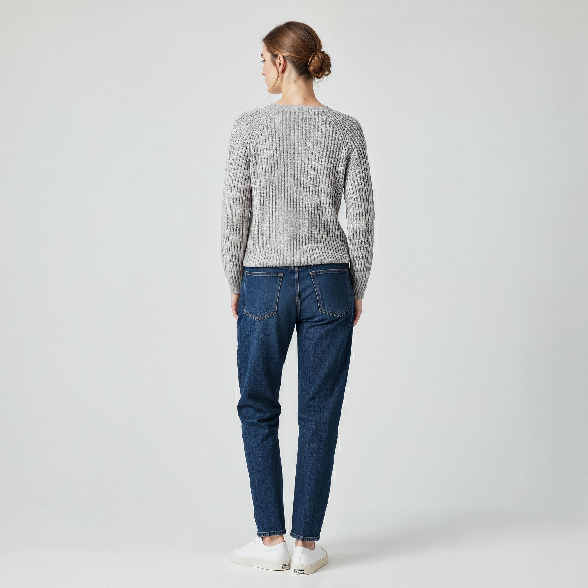 Kopenhaken Joelle Ladies Knit Light Grey Melange Back
