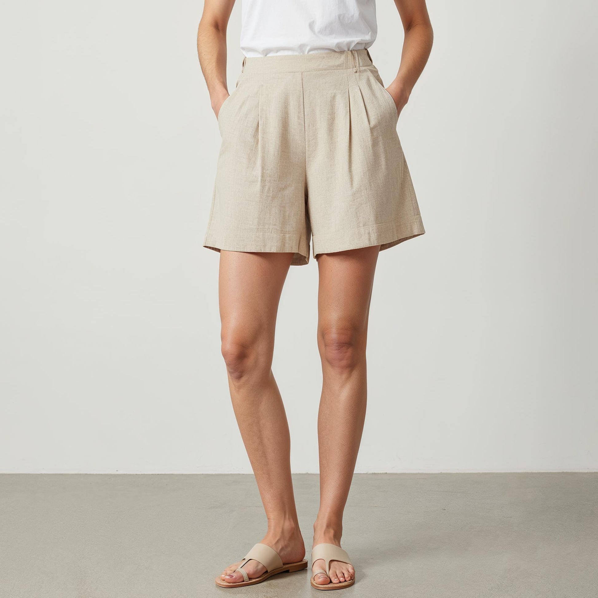 Kopenhaken Mumbai Shorts Oat Front