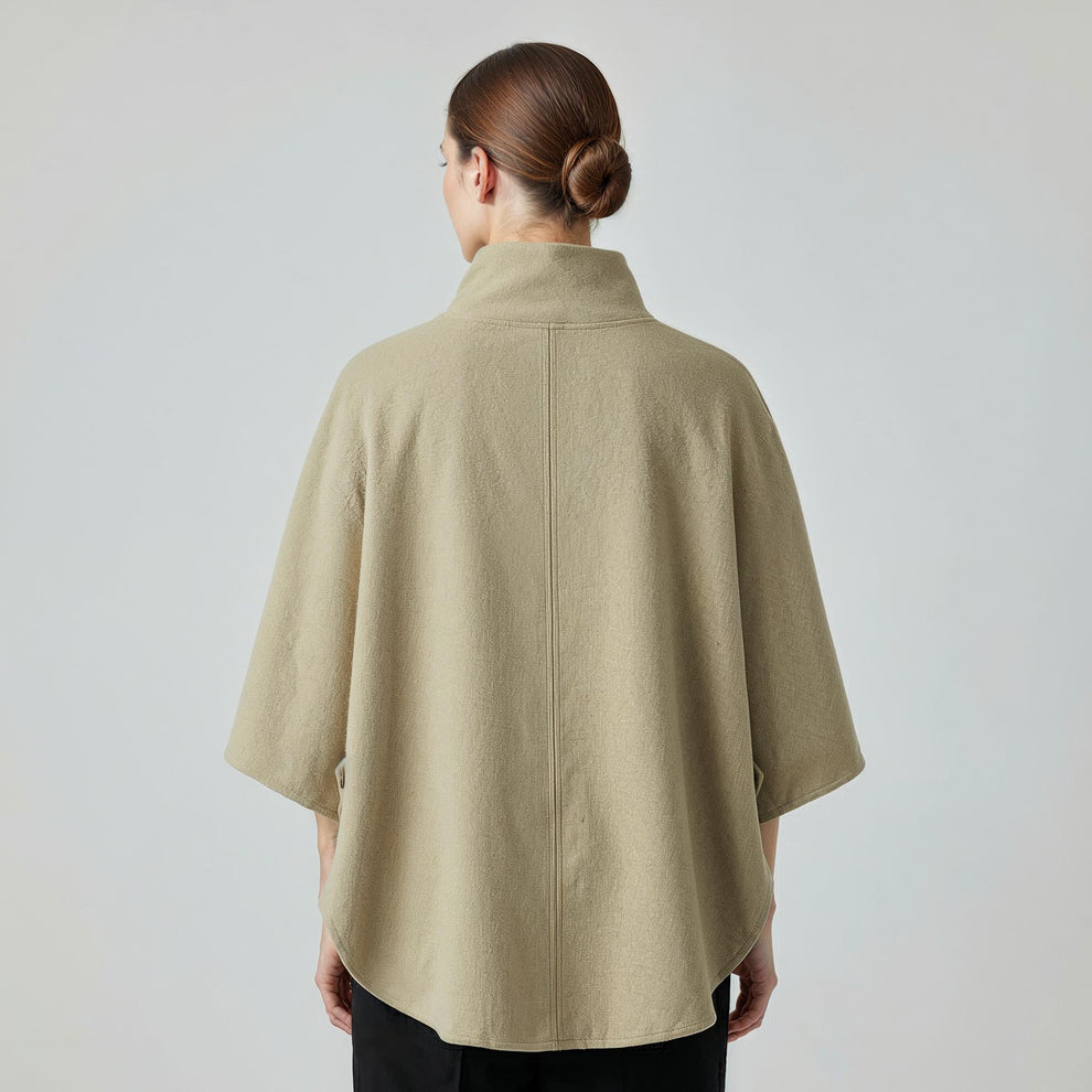 Kopenhaken W Skye Poncho Salvie Back