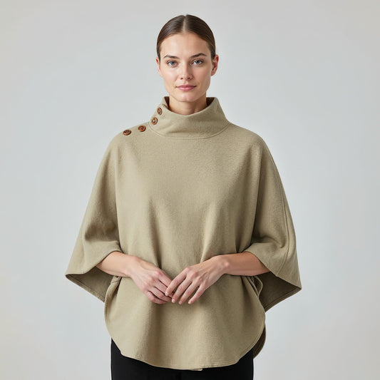 Kopenhaken W Skye Poncho Salvie Front