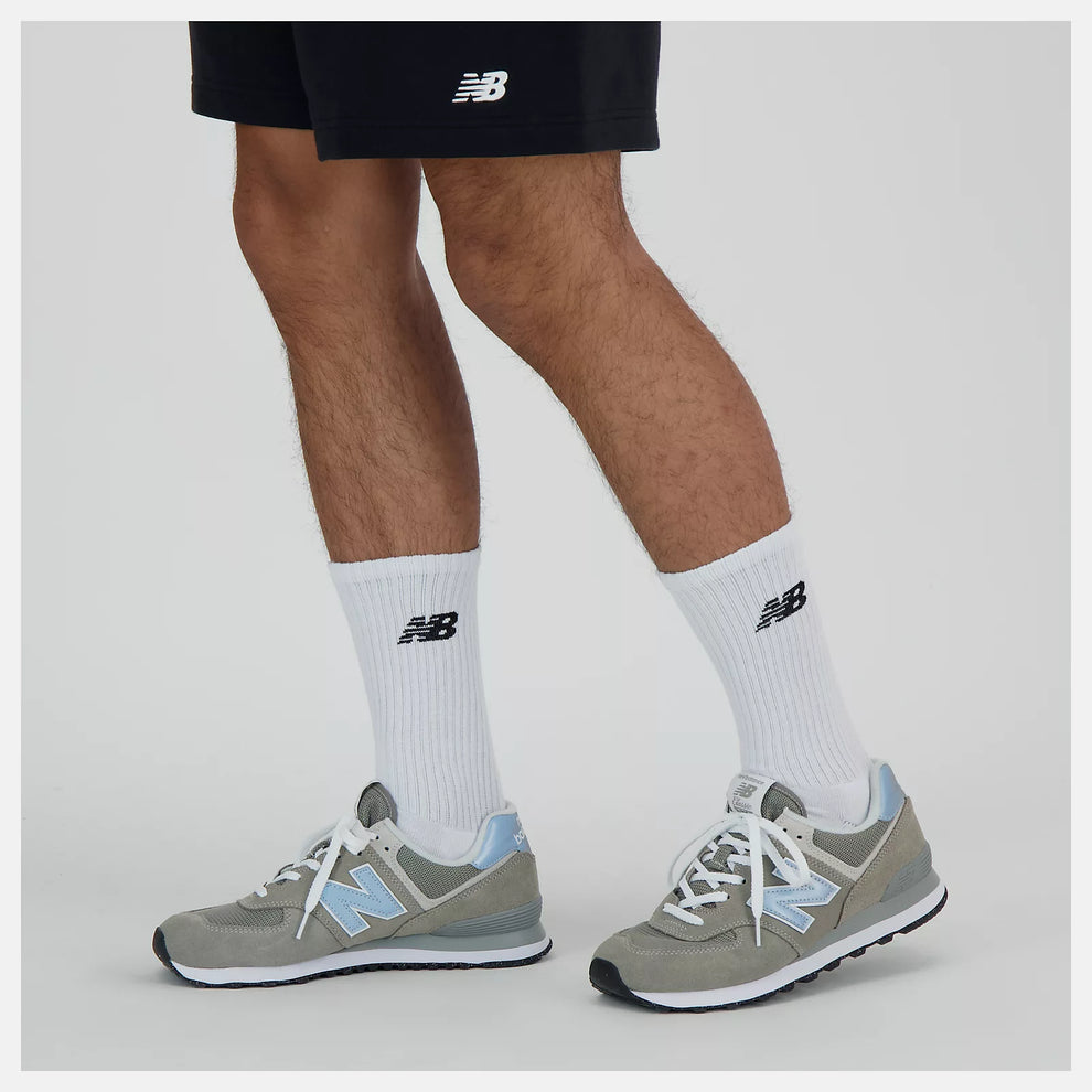 New Balance U Everyday Crew 3 Pair Socks White