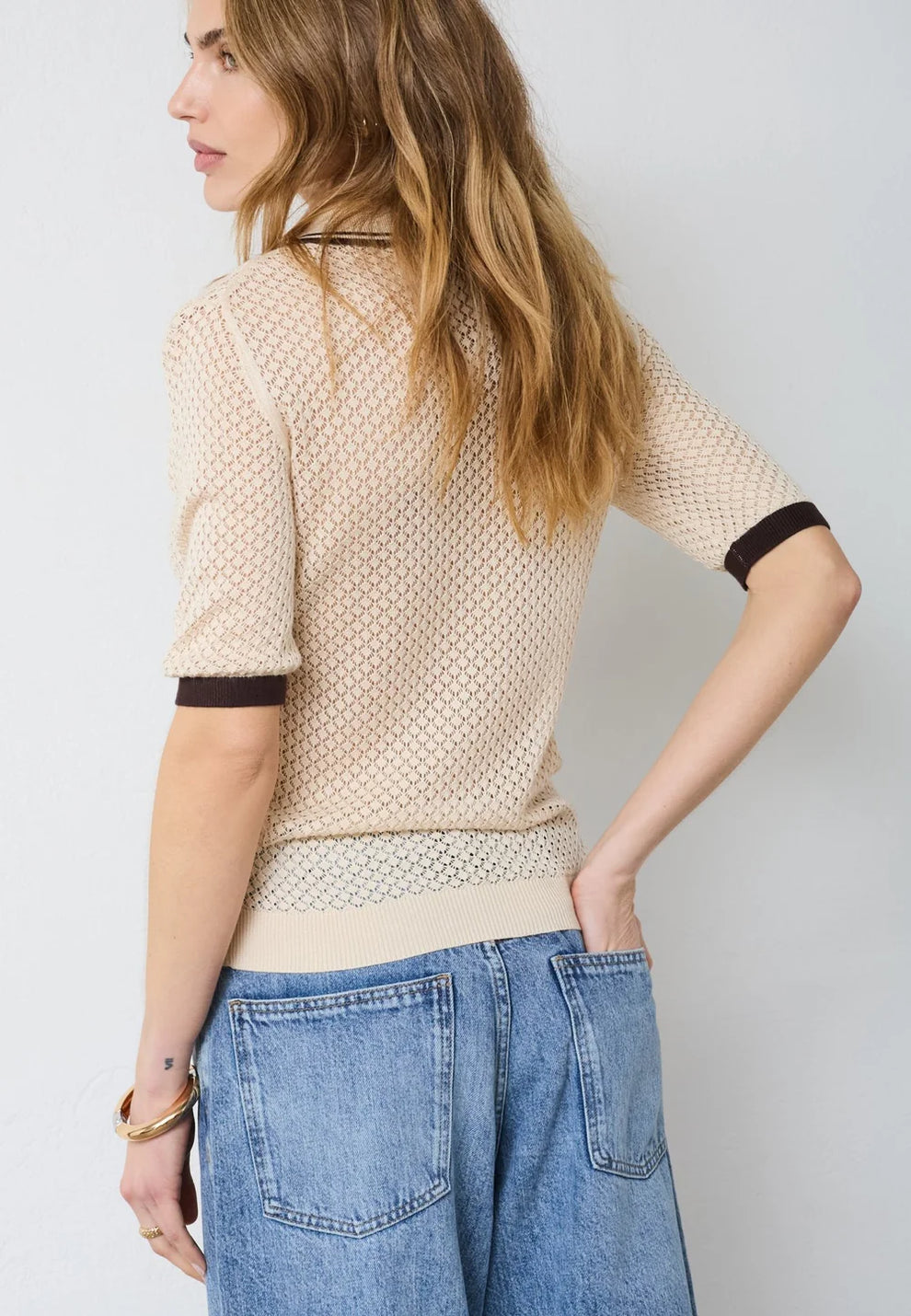 Co´Couture W Lue Pointelle Knit Bone