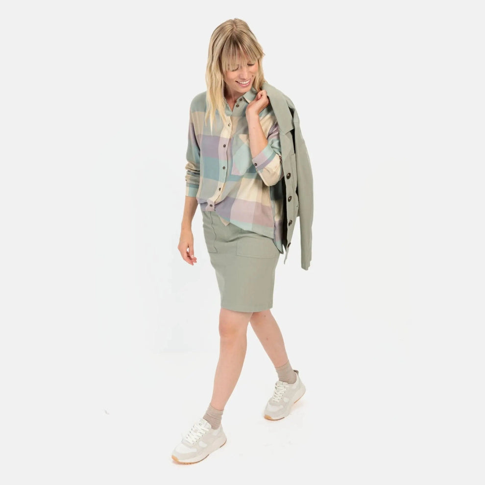 Camel Active W Skjorte Vanille Check