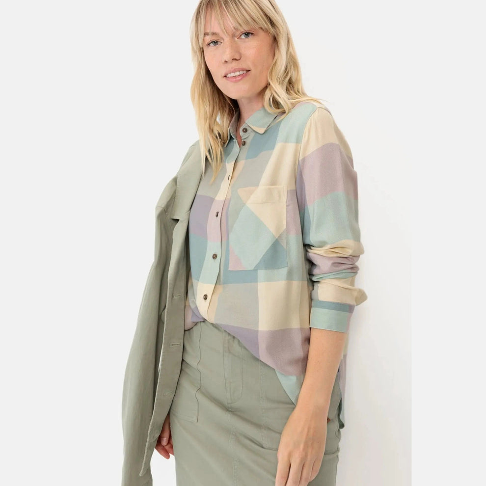 Camel Active W Skjorte Vanille Check