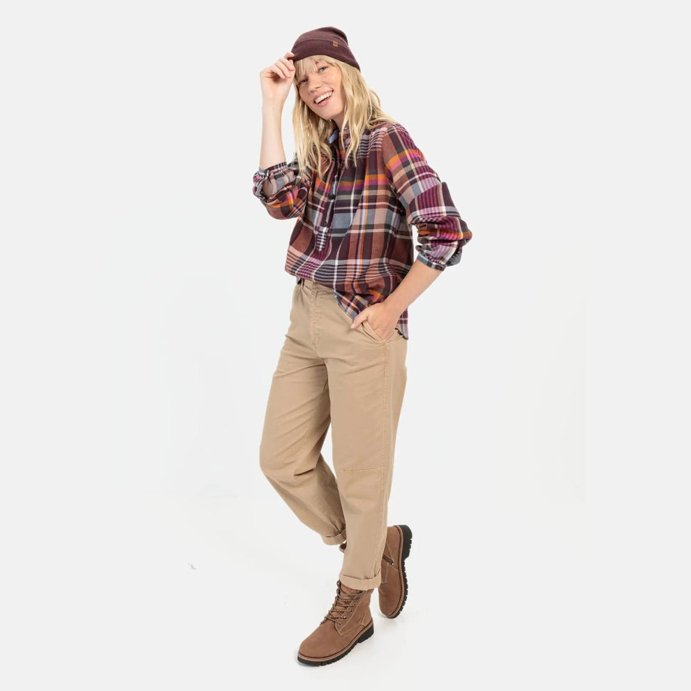 Camel Active W Blouse Plum Check