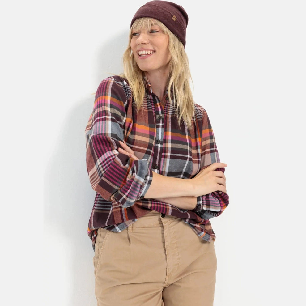 Camel Active W Blouse Plum Check