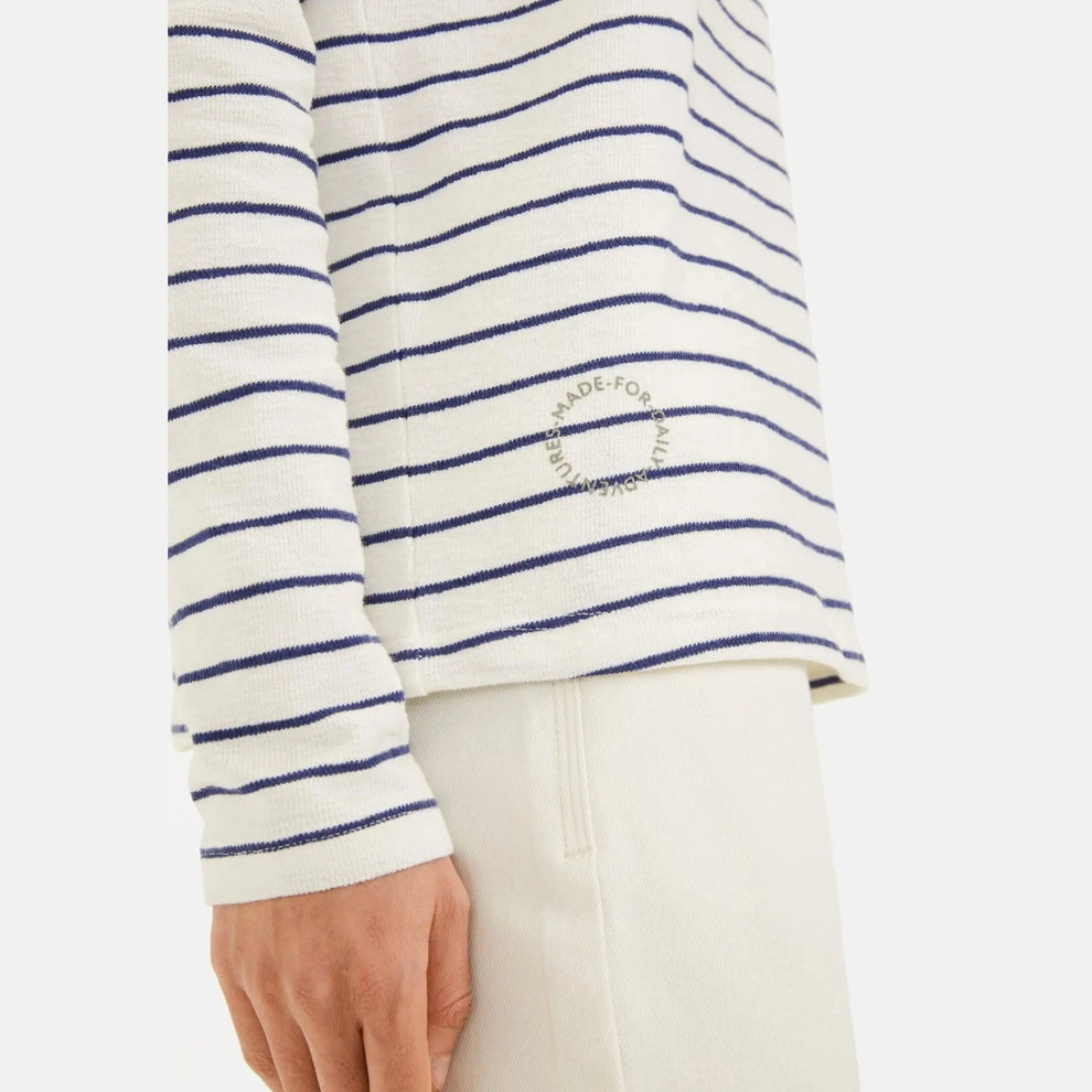 Camel Active W T-shirt Indigo Blue Stripes