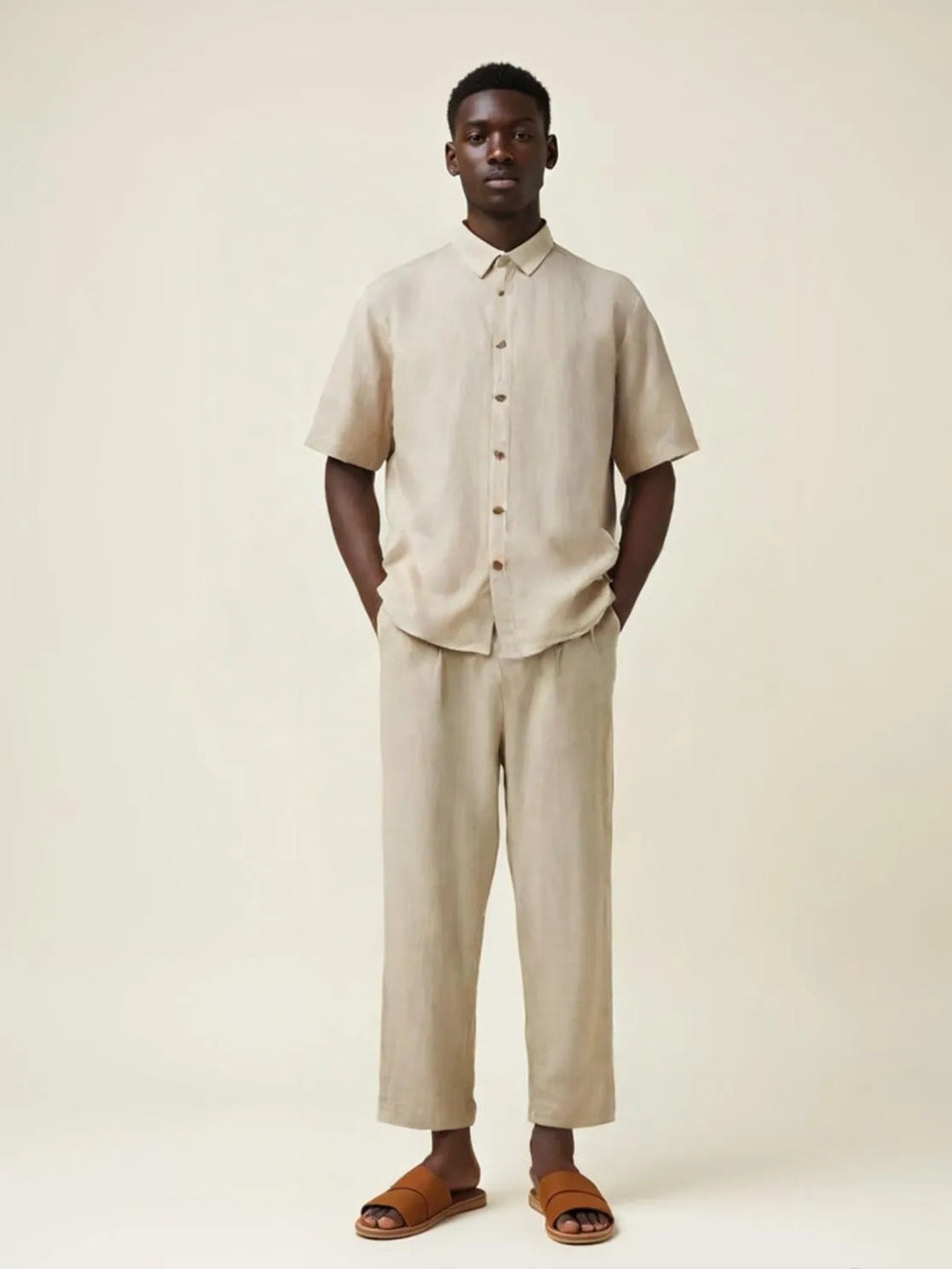 Kopenhaken M Mumbai Mens Linnen Pants Oat