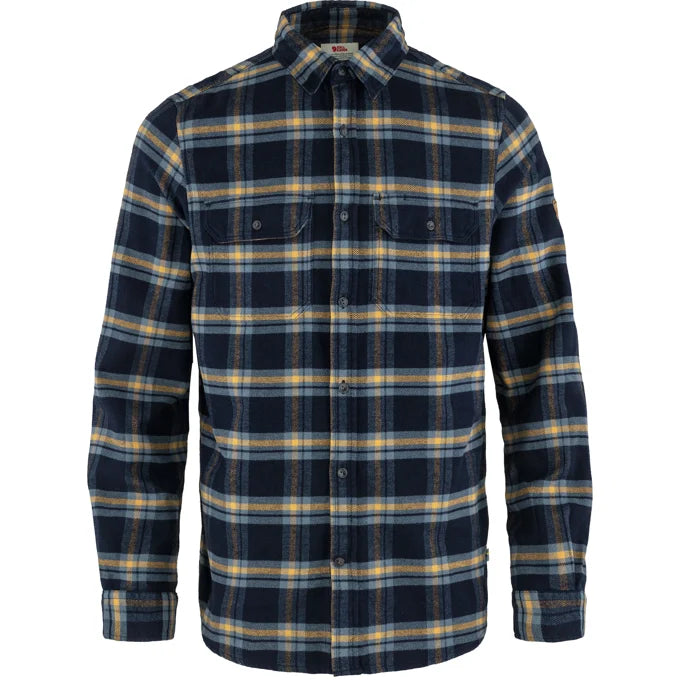 Fjällräven M Övik Heavy Flannel Shirt Dark Navy