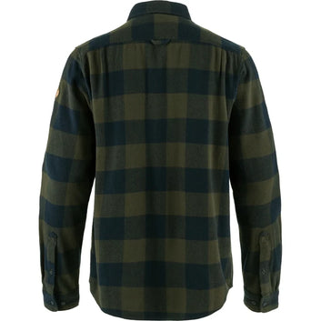 Fjällräven M Övik Heavy Flannel Shirt Deep Forrest Dark Navy