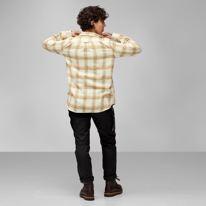 Fjällräven W Övik Heavy Flannel Shirt Fog Chalk White