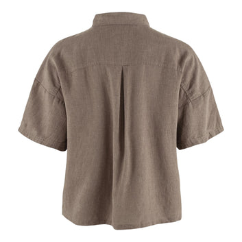 Fjällräven W Övik Hemp Camp Shirt SS Suede Brown