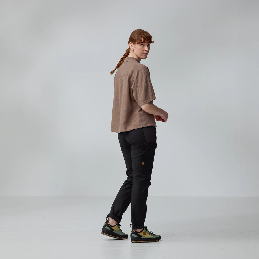 Fjällräven W Övik Hemp Camp Shirt SS Suede Brown