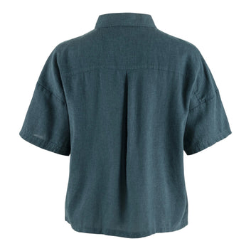 Fjällräven W Övik Hemp Camp Shirt SS Mountain Blue