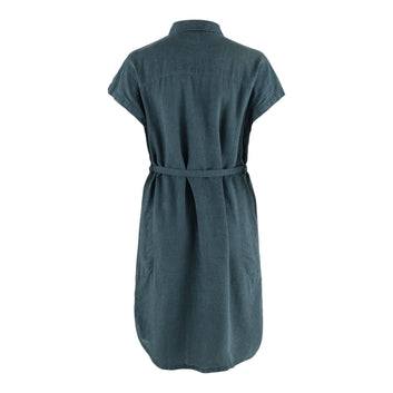 Fjällräven W Övik Hemp Dress SS Mountain Blue