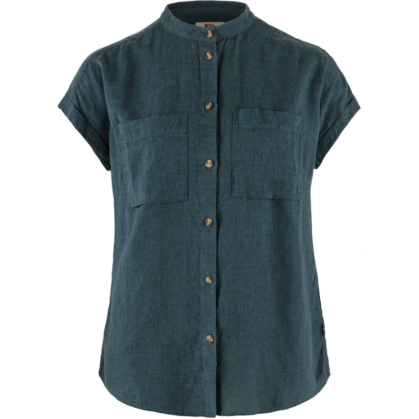 Fjällräven W Övik Hemp Shirt SS Mountain Blue