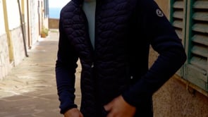 Pelle P M Levo Quilted Zip Dark Navy Zip