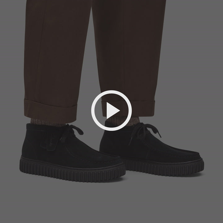 Clarks M Torhill Hi Black Suede