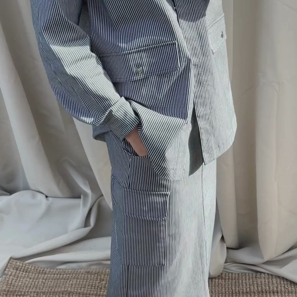 Kopenhaken W Anouk Lang Nederdel Navy White