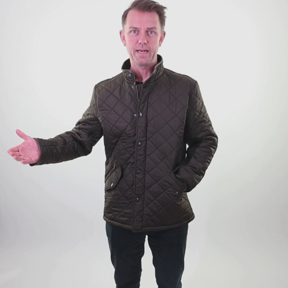 Barbour M Powell Quilt Olive