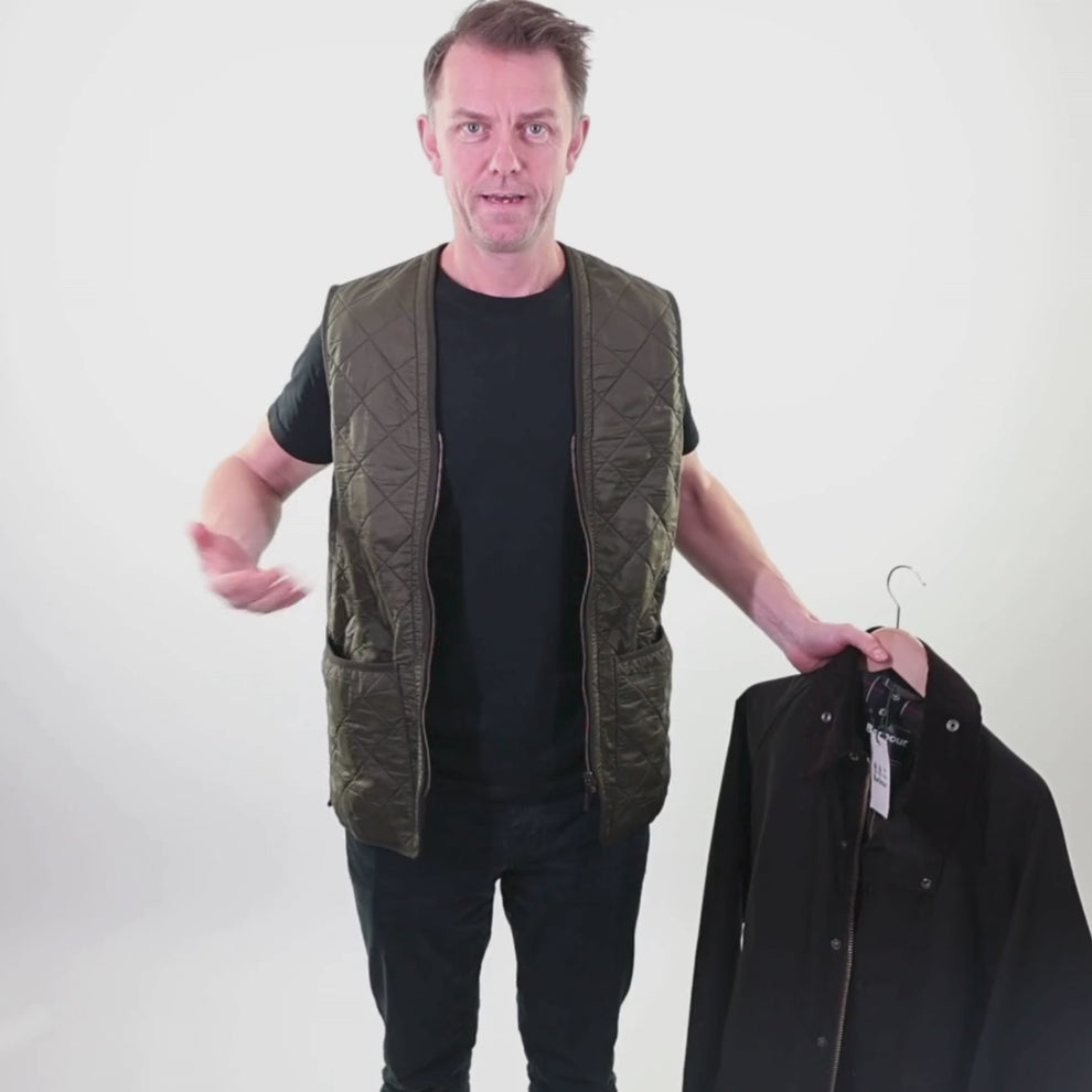 Barbour M Polarquilt Waistcoat Zip Olive