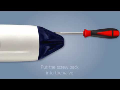 Polyform Fender lang "F" blå med blå/sort top