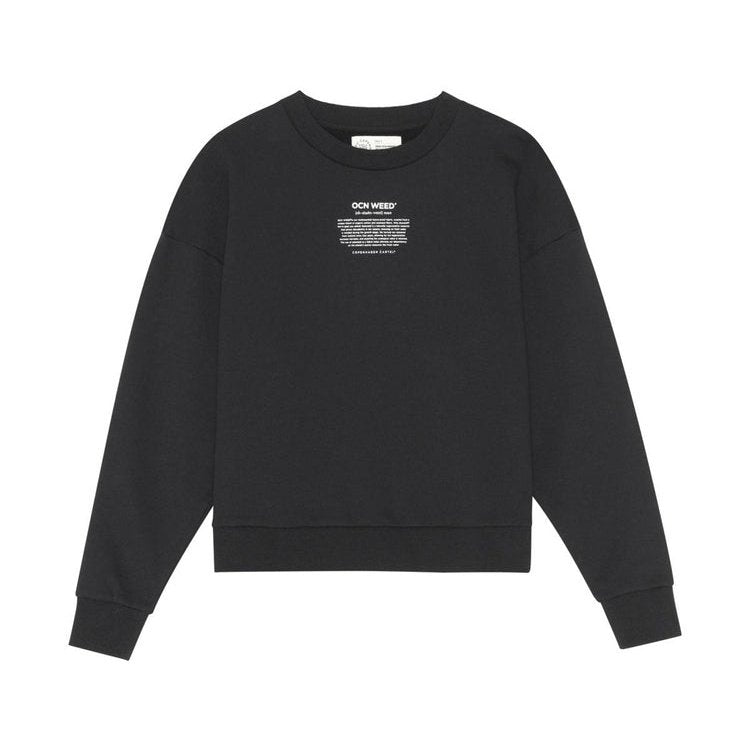 Copenhagen Cartel W Ocean Weed Crop Sweat Nero