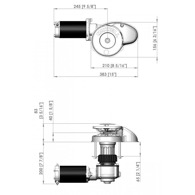Maxwell ankerspil RC8-6 165TDC