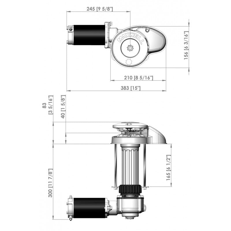 Maxwell ankerspil RC8-6 165TDC