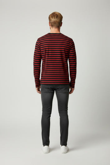 Cap Matin M Langærmet Maritim T-shirt - Rød/Navy