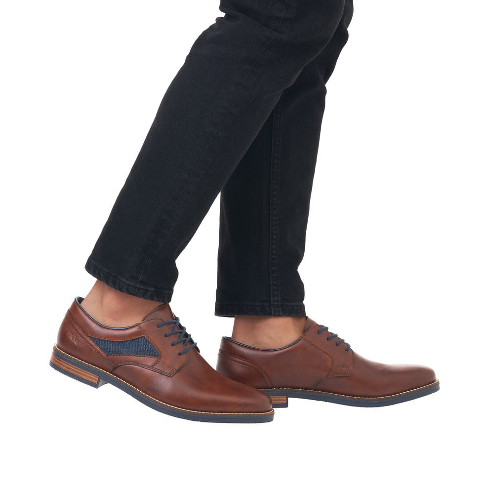 Rieker M Herresko m Denimdetalje Brun