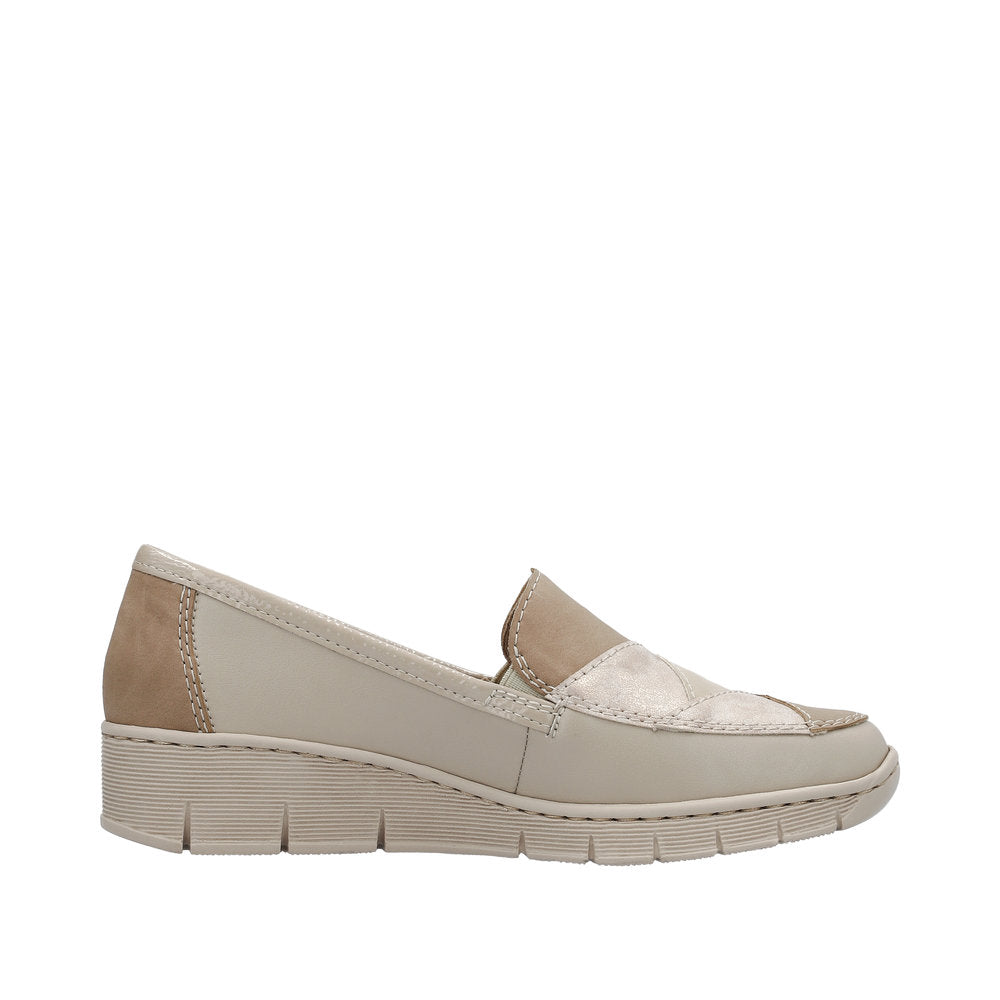 Rieker W Loafer m Lakdetalje Beige