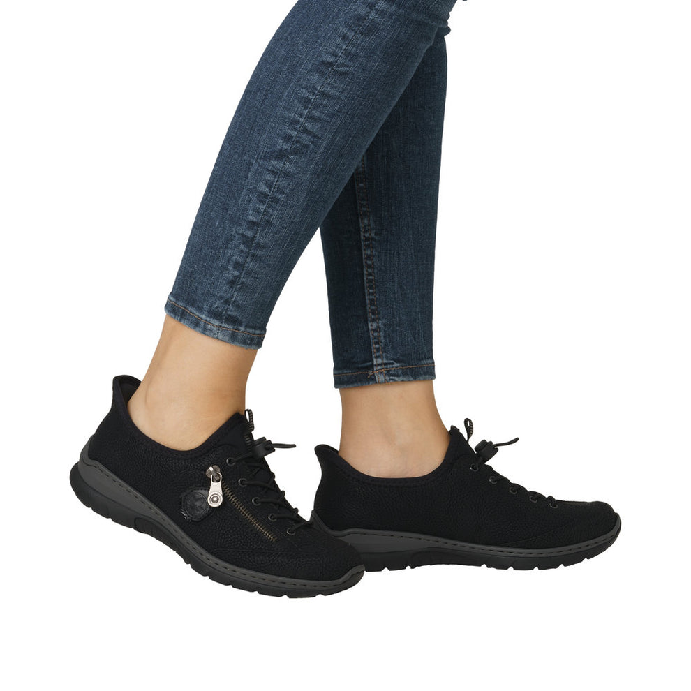 Rieker W Sko med Elastik Black - L32F1-00