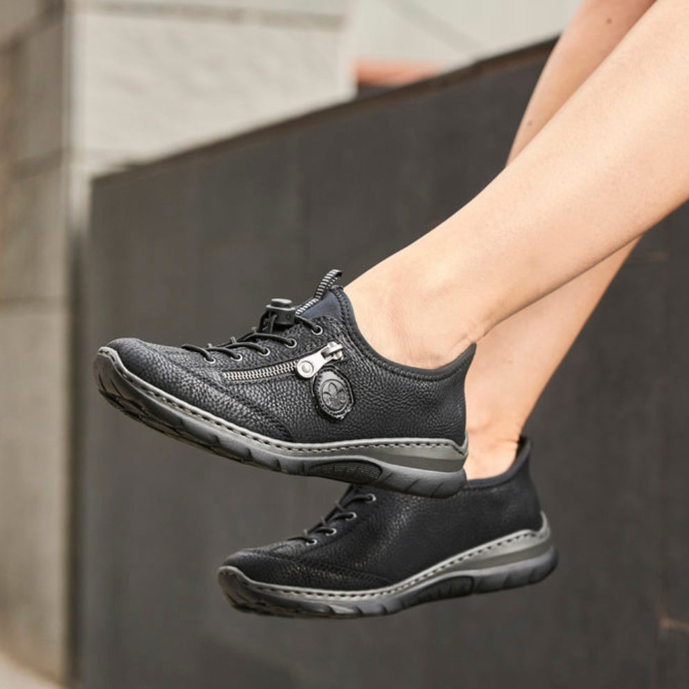 Rieker W Sko med Elastik Black - L32F1-00
