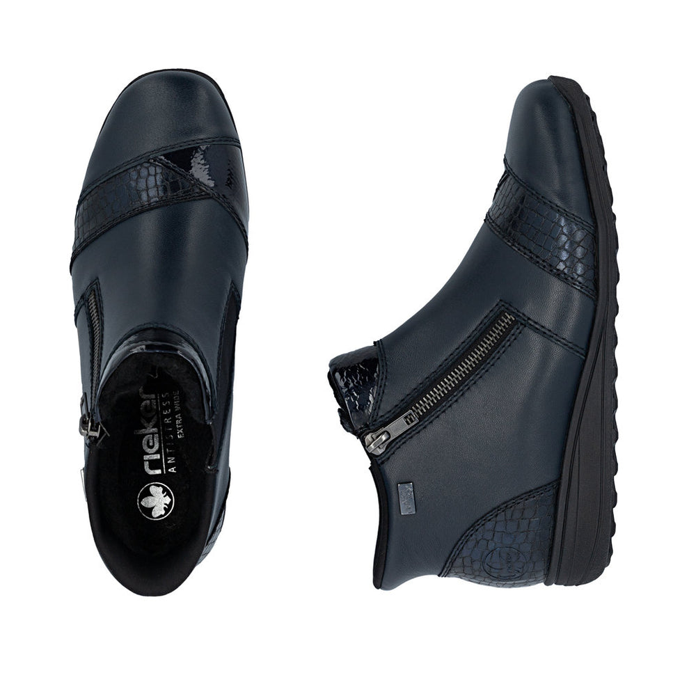 Rieker W Støvlette med Lynlås Blå