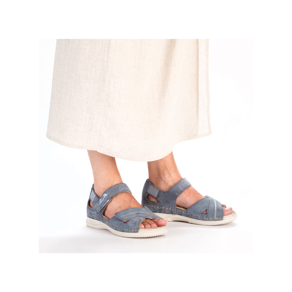 Rieker W Sandal i Ruskind Blue